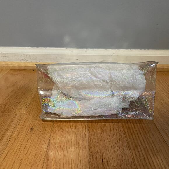 Lancome Clear Sparkle Clutch Cosmetics Makeup Bag NEW - Picture 4 of 5